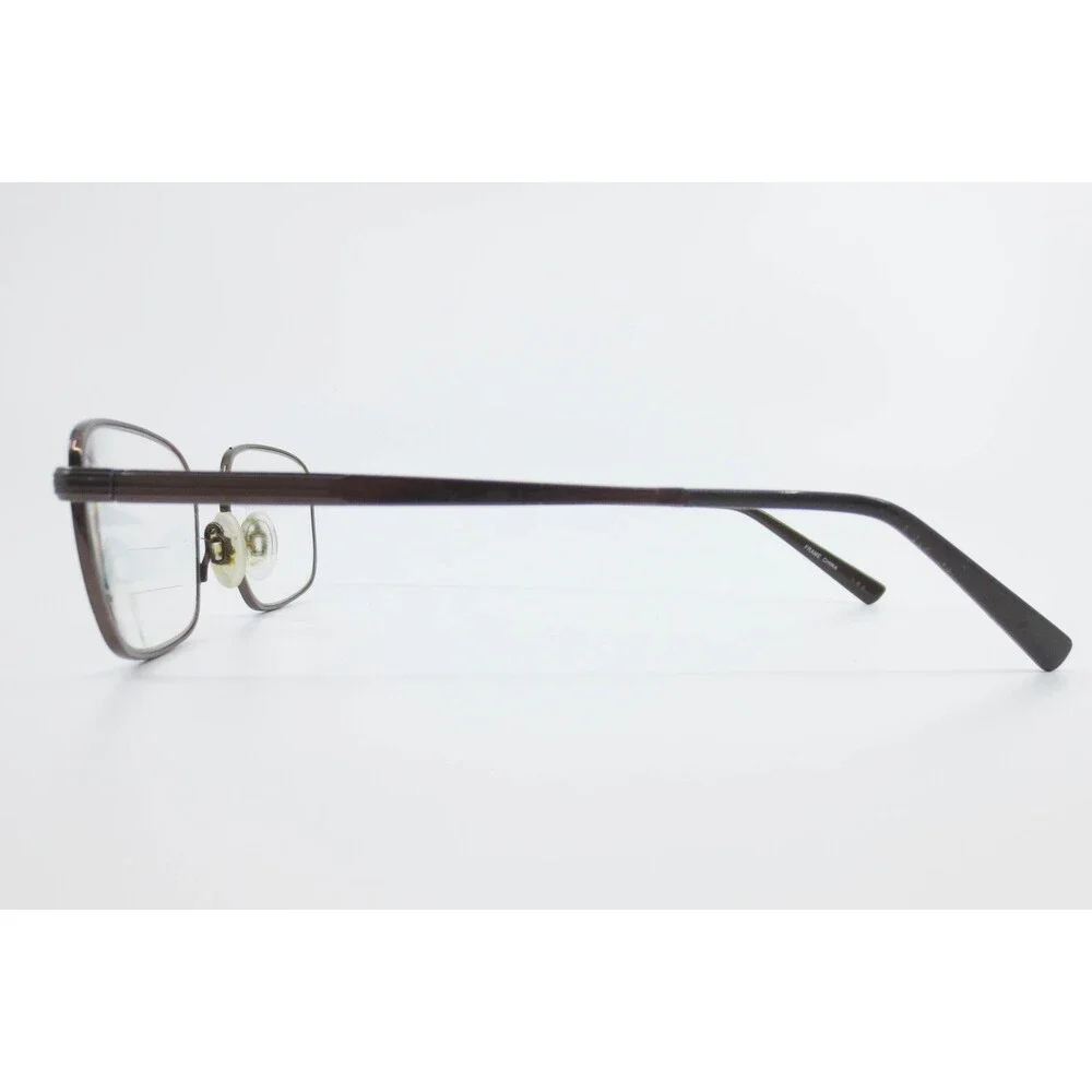 Flexon Collins 600 210 Brown Rectangular Eyeglass Frames 53-18-140 Mens Womens